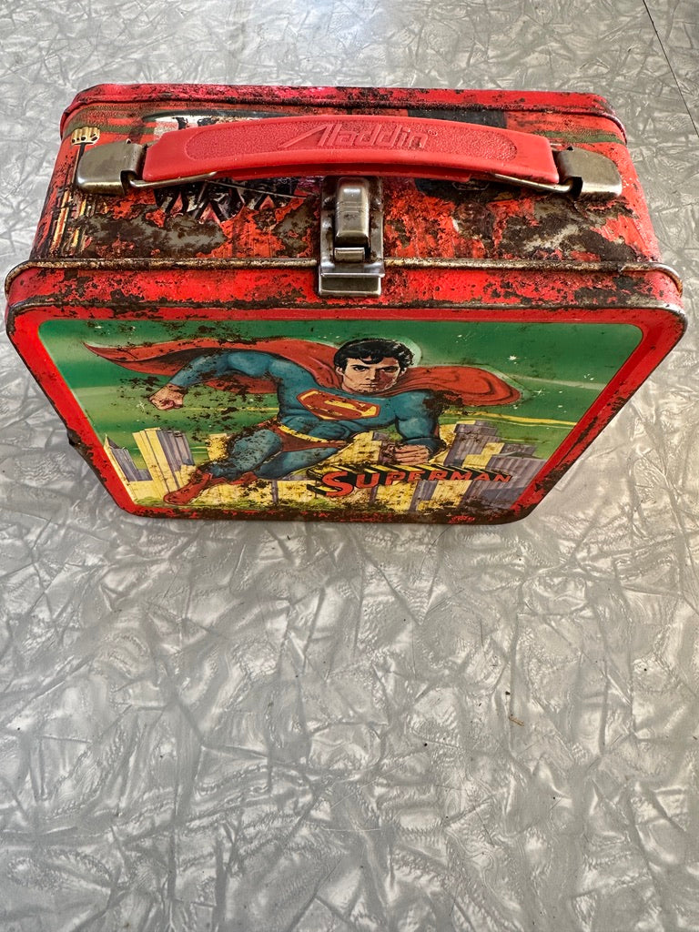 Very rustic Superman 1978 metal lunchbox