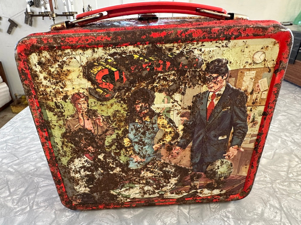 Very rustic Superman 1978 metal lunchbox