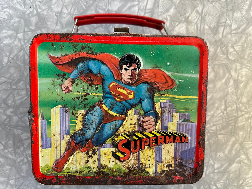 Very rustic Superman 1978 metal lunchbox