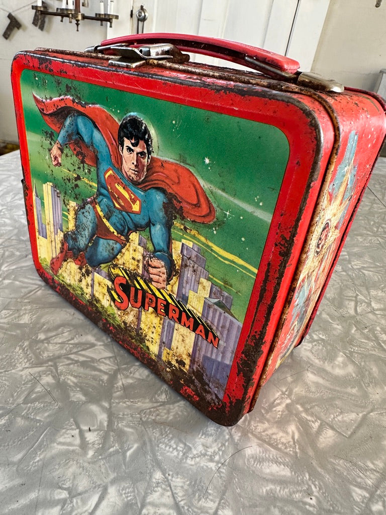 Very rustic Superman 1978 metal lunchbox