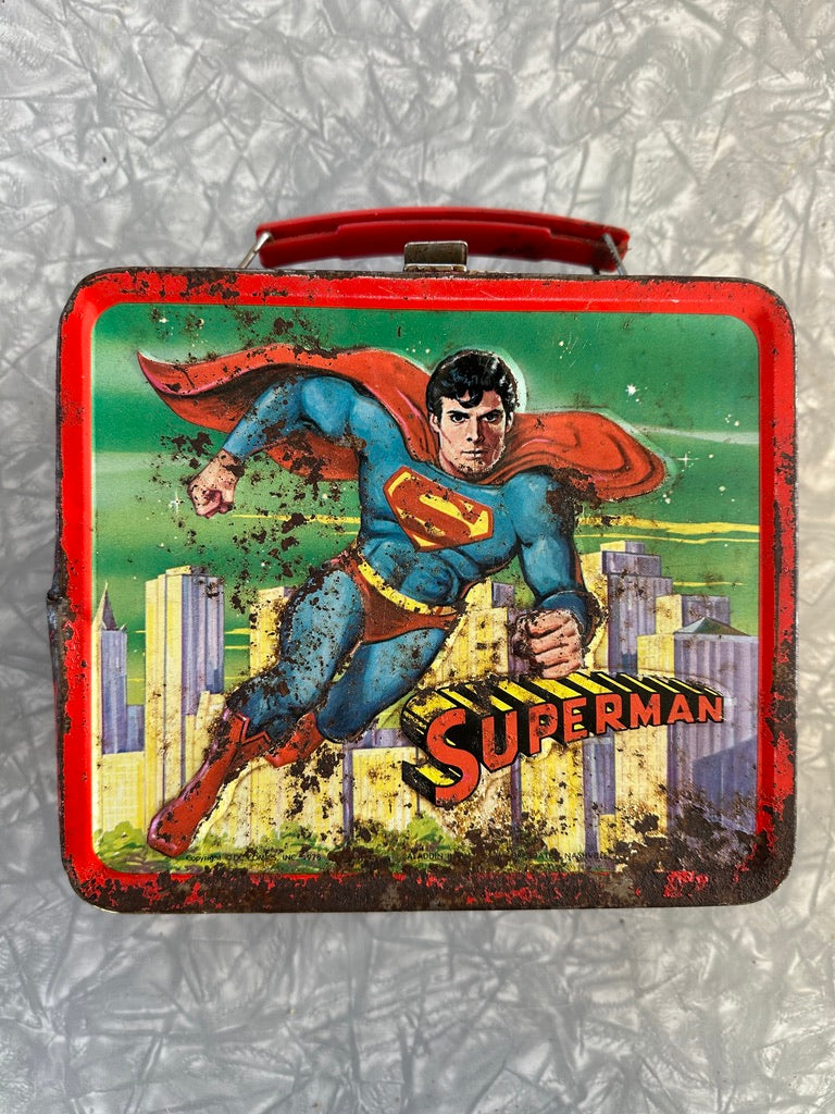 Very rustic Superman 1978 metal lunchbox