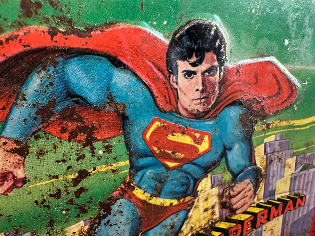 Very rustic Superman 1978 metal lunchbox