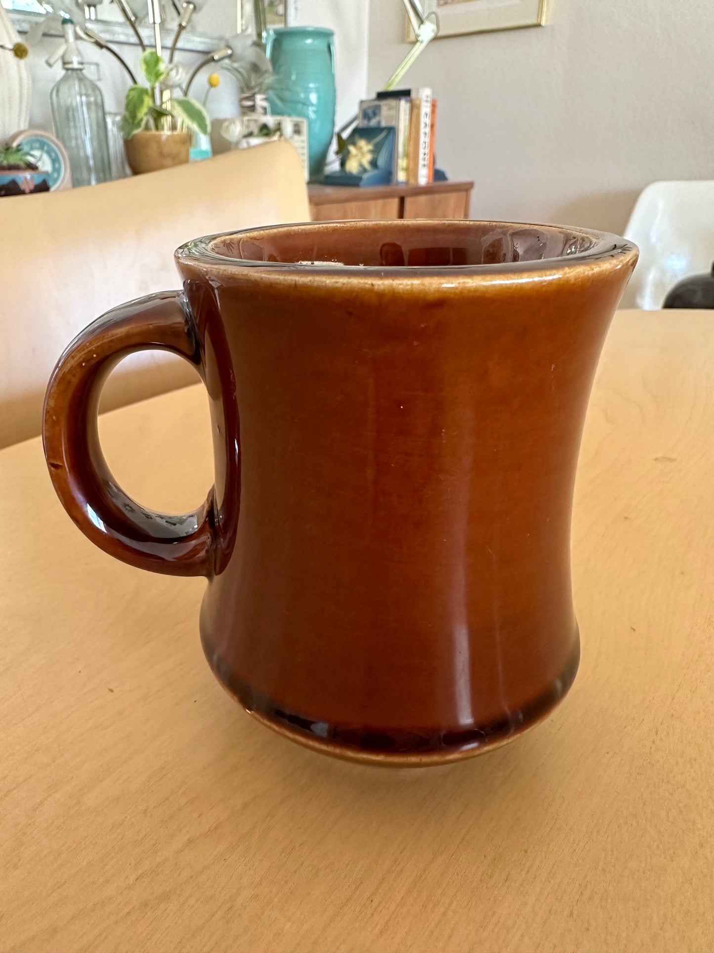 Vintage brown restaurant ware coffee mug