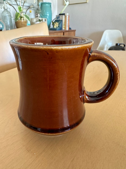 Vintage brown restaurant ware coffee mug