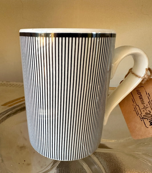 Dansk blue/white stripe coffee mug
