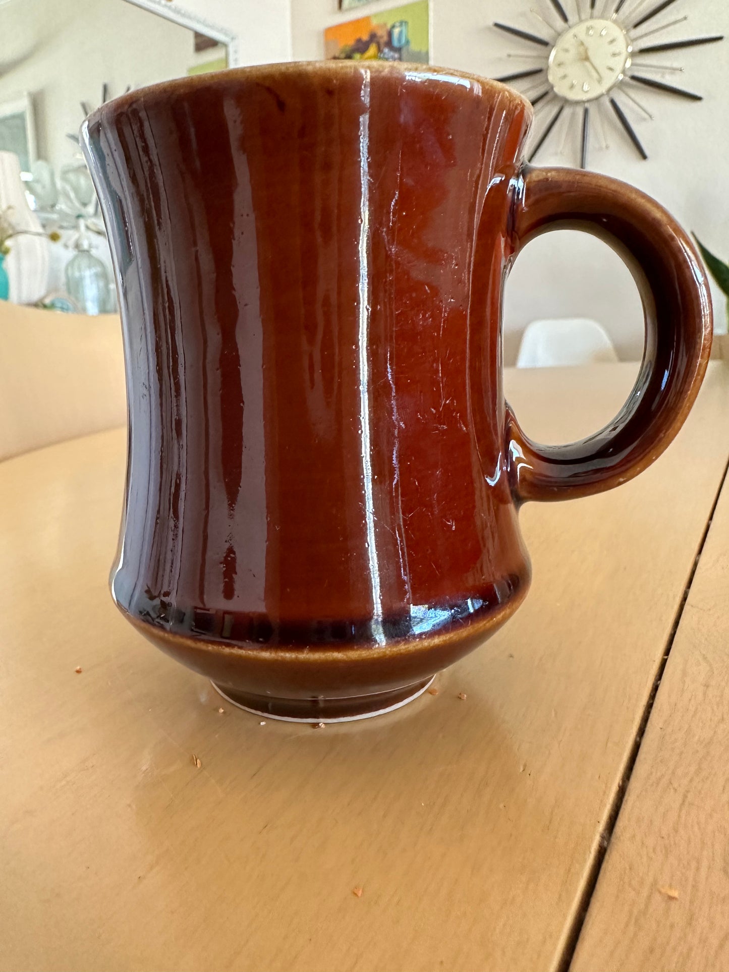 Vintage brown restaurant ware coffee mug